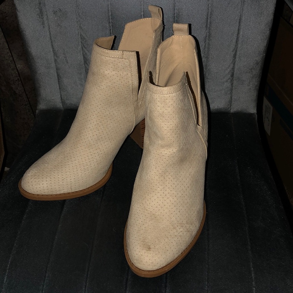 Light tan booties